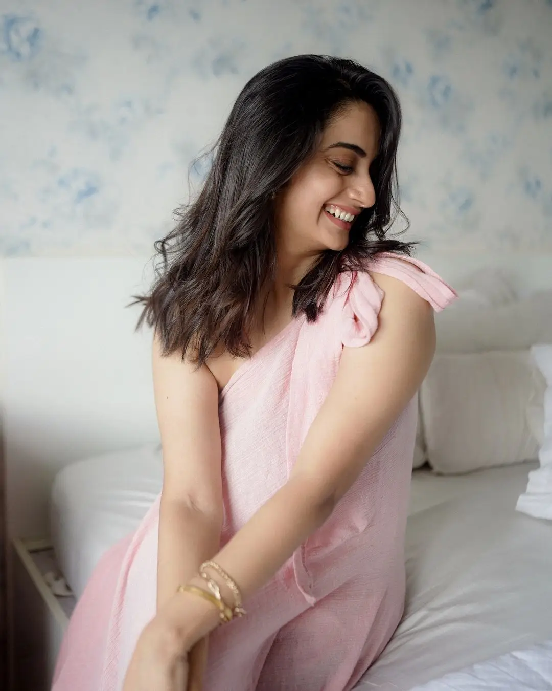 South Indian Actress Namitha Pramod in Pink Gown